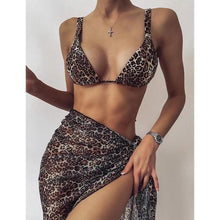 Load image into Gallery viewer, Women Swimsuit High Quality Thong Bikinis Set Swimwear Female Bathing Suit 3 Piece Set Swimsuits