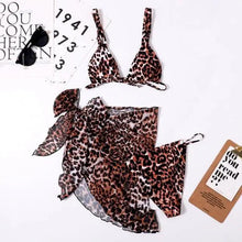 Load image into Gallery viewer, Women Swimsuit High Quality Thong Bikinis Set Swimwear Female Bathing Suit 3 Piece Set Swimsuits