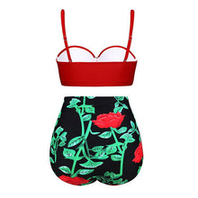 Load image into Gallery viewer, Women Swimsuits Vintage Push Up Polka Dot Plus Size Bathing Suits High Waist Bikini Underwire High Waist Swimsuit Bathing Suits Bikini Women Swimsuits Vintage Push Up Bathing Suits