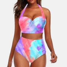 Load image into Gallery viewer, Women Swimsuits Vintage Push Up Polka Dot Plus Size Bathing Suits High Waist Bikini Underwire High Waist Swimsuit Bathing Suits Bikini Women Swimsuits Vintage Push Up Bathing Suits