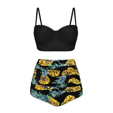 Load image into Gallery viewer, Women Swimsuits Vintage Push Up Polka Dot Plus Size Bathing Suits High Waist Bikini Underwire High Waist Swimsuit Bathing Suits Bikini Women Swimsuits Vintage Push Up Bathing Suits