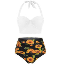 Load image into Gallery viewer, Women Swimsuits Vintage Push Up Polka Dot Plus Size Bathing Suits High Waist Bikini Underwire High Waist Swimsuit Bathing Suits Bikini Women Swimsuits Vintage Push Up Bathing Suits