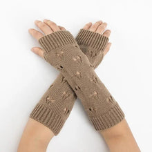 Load image into Gallery viewer, Women Vintage Gloves Hand Warmer Winter Gloves Women Arm Heart Mitten Warm Fingerless Gloves