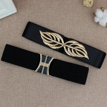 Load image into Gallery viewer, Women Vintage Stretch Belt Unique Black Elastic Design Stretchy Luxury Waistband Stylish Women Waist Belts