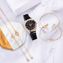 Load image into Gallery viewer, Women Watches New Luxury Fashion Quartz Ladies Watch Clock Rose Gold Diamond Dial Dress Casual Wristwatch Quartz Movement Girls Ladies Wristwatch Big Face Mesh Belt Watch And Bracelet Set