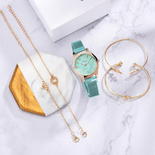 Load image into Gallery viewer, Women Watches New Luxury Fashion Quartz Ladies Watch Clock Rose Gold Diamond Dial Dress Casual Wristwatch Quartz Movement Girls Ladies Wristwatch Big Face Mesh Belt Watch And Bracelet Set