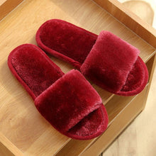Load image into Gallery viewer, Women Winter Heart Shoes Woman Slides Plush Home Slippers Indoor House Shoes Winter Warm Fur Slippers With Embroidered Heart Details Soft And Warm House Slippers With Cushioned Insole