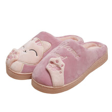 Load image into Gallery viewer, Women Winter Home Slippers Cat Shoes Soft Winter Warm House Slippers Indoor Bedroom Couples Slippers Super Soft Lightweight Bedroom Shoes Waterproof Rubber Sole Indoor Outdoor For Women