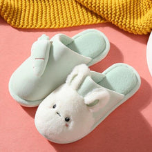 Load image into Gallery viewer, Women Winter House Fur Slippers Warm Cotton Rabbit Shoes Indoor Bedroom Women Men Furry Slides Cotton Home Slippers Soft Fleece Plush House Warm Comfortable Slippers