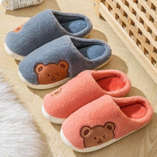 Load image into Gallery viewer, Women Winter Warm Fur Slippers Mens House Shoes Comfort Flat Heel Home Indoor Bedroom Warm Soft Cozy Fleece Lining House Slippers Memory Foam Slippers Winter Bedroom Shoes