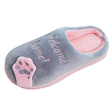 Load image into Gallery viewer, Women Winter Warm Home Slippers Couple Shoes Plush Cat Animal Slip On Soft Indoor Flats Comfort Cozy Memory Foam Scuff Slippers Slip On Warm House Shoes