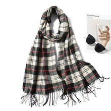 Load image into Gallery viewer, Women Winter Warm Scarf Shawl Fashion Plain Soft Long Scarves For Women Casual Wear Travel Friendly Scarfs Warm Winter Scarf Double Sided Thick Shawl Women Students Scarf