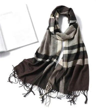 Load image into Gallery viewer, Women Winter Warm Scarf Shawl Fashion Plain Soft Long Scarves For Women Casual Wear Travel Friendly Scarfs Warm Winter Scarf Double Sided Thick Shawl Women Students Scarf