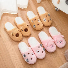 Load image into Gallery viewer, Women Winter Warm Slippers Indoor Bedroom House Flat Floor Plush Shoes Non Slip Fluffy Slippers Cute Cat Fur Slippers Slip on Memory Foam House Outdoor Indoor Warm Fuzzy Plush Fleece Lining Bedroom Comfy Home Living Room Shoes