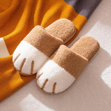 Load image into Gallery viewer, Women Winter Warm Slippers Indoor Bedroom House Flat Floor Plush Shoes Non Slip Fluffy Slippers Cute Cat Fur Slippers Slip on Memory Foam House Outdoor Indoor Warm Fuzzy Plush Fleece Lining Bedroom Comfy Home Living Room Shoes