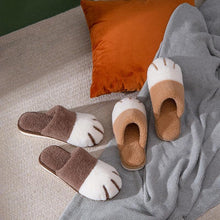Load image into Gallery viewer, Women Winter Warm Slippers Indoor Bedroom House Flat Floor Plush Shoes Non Slip Fluffy Slippers Cute Cat Fur Slippers Slip on Memory Foam House Outdoor Indoor Warm Fuzzy Plush Fleece Lining Bedroom Comfy Home Living Room Shoes