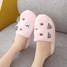 Load image into Gallery viewer, Women Winter Warm Slippers Indoor Bedroom House Flat Floor Plush Shoes Non Slip Fluffy Slippers Cute Cat Fur Slippers Slip on Memory Foam House Outdoor Indoor Warm Fuzzy Plush Fleece Lining Bedroom Comfy Home Living Room Shoes