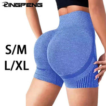 Load image into Gallery viewer, Women Yoga Shorts High Waist Workout Shorts Fitness Yoga Lift Butt Fitness Ladies Yoga Gym Running Short Pants Sportswear
