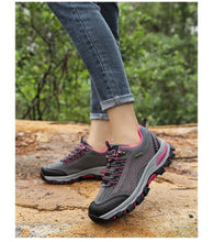 Load image into Gallery viewer, Womens Autumn Winter Tourism Hiking Womens Sports Shoes Outdoor Climbing Shoes Leather Lace Up Anti-slip Work Ankle Boots Outdoor Snow Winter Strong Durable Shoes