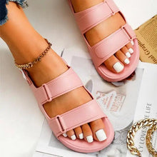 Load image into Gallery viewer, Womens Black Buckle Sandals Soft Casual Thick Comfort Fashion Stylish Design Women Sandals
