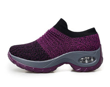Load image into Gallery viewer, Womens Breathable Sneakers New Mesh Women Shoes Slip-On Air Cushion Casual Walking Shoes Lightweight Breathable Mesh Athletic Running Shoes Fashion Slip-on Sock Sneakers