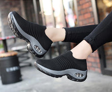 Load image into Gallery viewer, Womens Breathable Sneakers New Mesh Women Shoes Slip-On Air Cushion Casual Walking Shoes Lightweight Breathable Mesh Athletic Running Shoes Fashion Slip-on Sock Sneakers