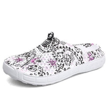 Load image into Gallery viewer, Womens Casual Clogs Breathable Beach Sandals Slippers Summer Slip On Women Flip Flops Home Shoes Breathable Water Shoes Beach Sandals Lightweight Slip-On Clogs