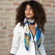 Load image into Gallery viewer, Moment in Time - Silk Foulard - Blue