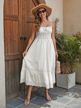 Load image into Gallery viewer, French Romantic Cotton Maxi Dress - Summer Elegance