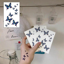 Load image into Gallery viewer, Womens Fashion 3D Butterfly Waterproof Temporary Sticker Tattoo Leg Arm Modern Blue Design For Womens
