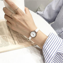 Load image into Gallery viewer, Womens Fashion White Small Watches Quartz Wristwatch Simple Leather Band Fashion Simple Ladies Quartz Watches Mini Ultra-Thin Analog Watches For Girls Students