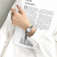 Load image into Gallery viewer, Womens Fashion White Small Watches Quartz Wristwatch Simple Leather Band Fashion Simple Ladies Quartz Watches Mini Ultra-Thin Analog Watches For Girls Students