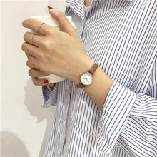 Load image into Gallery viewer, Womens Fashion White Small Watches Quartz Wristwatch Simple Leather Band Fashion Simple Ladies Quartz Watches Mini Ultra-Thin Analog Watches For Girls Students