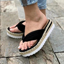 Load image into Gallery viewer, Womens High Heels Sandal Thick Bottom Casual Summer Sandals Woman Platform Casual Flip Flops Summer Beach Sandals Elegant Slippers High Heel Platform Sandals