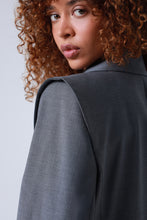 Load image into Gallery viewer, Broadway Sophia Double-Breasted Virgin Wool Blazer in Grey