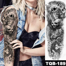 Load image into Gallery viewer, Womens Large Tattoo Eye Lion Waterproof Temporary Sticker Realistic Big Luxury Tattoo Modern Design