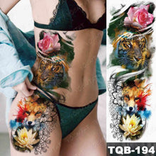 Load image into Gallery viewer, Womens Large Tattoo Eye Lion Waterproof Temporary Sticker Realistic Big Luxury Tattoo Modern Design