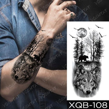 Load image into Gallery viewer, Womens Large Waterproof Temporary Sticker Tattoo Tiger Fox Luxury Design From Wonderland