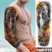 Load image into Gallery viewer, Womens Large Waterproof Temporary Sticker Tattoo Tiger Fox Luxury Design From Wonderland