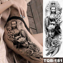 Load image into Gallery viewer, Womens Large Waterproof Temporary Sticker Tattoo Tiger Fox Luxury Design From Wonderland
