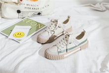Load image into Gallery viewer, Womens New Spring Fashion Canvas Casual Flats Striped Vulcanize Fashion Style Sneakers Low-Cut Trainers Canvas Flat Sneakers Casual Slip On Canvas Comfortable Design
