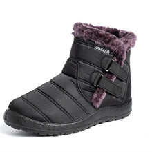Load image into Gallery viewer, Womens Snow Boots Ankle Hook Look Fur Plush Inside Waterproof Down Winter Boots Shoes Winter Snow Boots Fur Lined Warm Ankle Boots Slip On Waterproof Outdoor Sport Booties