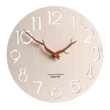 Load image into Gallery viewer, Wooden 3D Wall Clock Modern Design Nordic Room Decoration Kitchen Clock Art Hollow Wall Watch Home Decor Children's Room Decoration Kitchen Clock Art Hollow Wall Watch Home Decor 12 Inch