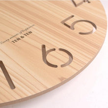 Load image into Gallery viewer, Wooden 3D Wall Clock Modern Design Nordic Room Decoration Kitchen Clock Art Hollow Wall Watch Home Decor Children's Room Decoration Kitchen Clock Art Hollow Wall Watch Home Decor 12 Inch