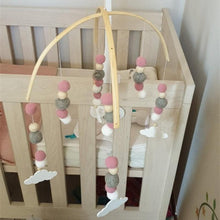 Load image into Gallery viewer, Wooden Beads Wind Chimes With Wool Balls Wooden Wind Chime Nursery Mobile Crib Bed Bell Baby Bedroom Ceiling Wooden Beads Hanging Ornament Pendant Newborn Baby Bed Hanging Wind bell Crib Tent Kids Room Decorations Ornaments