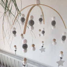 Load image into Gallery viewer, Wooden Beads Wind Chimes With Wool Balls Wooden Wind Chime Nursery Mobile Crib Bed Bell Baby Bedroom Ceiling Wooden Beads Hanging Ornament Pendant Newborn Baby Bed Hanging Wind bell Crib Tent Kids Room Decorations Ornaments