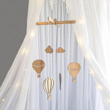 Load image into Gallery viewer, Wooden Hot Air Balloon Wind Chime Hanging Toys Baby Bed Bell Kids Room Decoration Wall Hanging Ornaments Nursery Decor Photo Props For Kids Wind Chimes Decorations