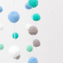 Load image into Gallery viewer, Wooden Ring With Felt Balls Wind Chimes Newborn Baby Bed Bell Pendant Kids Room Decoration Wooden Wind Chime Bed Bell Nursery Mobile Crib Bed Bell Wall Hanging Ornament