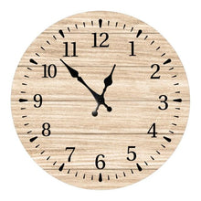 Load image into Gallery viewer, Wooden Wall Clock 10 Inch Silent Non Ticking Quartz Wall Clock 10 Inch Silent Non-Ticking Wooden Wall Clocks Battery Operated Country Retro Rustic Style Decorative for Living Room Kitchen Retro Fashion Wood Wall Clock Decorative for Living Room Kitchen