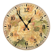 Load image into Gallery viewer, Wooden Wall Clock 10 Inch Silent Non Ticking Quartz Wall Clock 10 Inch Silent Non-Ticking Wooden Wall Clocks Battery Operated Country Retro Rustic Style Decorative for Living Room Kitchen Retro Fashion Wood Wall Clock Decorative for Living Room Kitchen